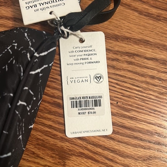 urban essentials marbled cross over bag with chain - Picture 3 of 3